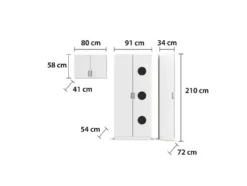 »Allrounder«, Grundelement Wäscheschrank 2trg