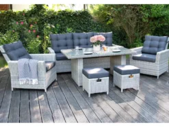 Alu-Luxus Dining-Set »Asti«, 6-teilig