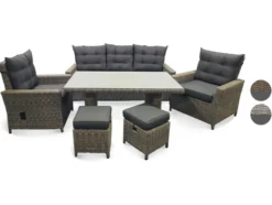 Alu-Luxus Dining-Set »Asti«, 6-teilig