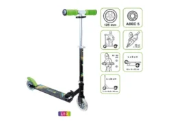 Aluminium Scooter 125 mm, mit LED-Leuchtrollen