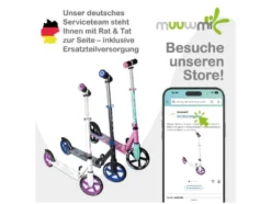 Aluminium Scooter 125 mm, mit LED-Leuchtrollen
