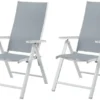 Alu-Set »Houston«, 5-teilig - Standardtisch & 4 Klappsessel, weiß