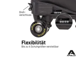 Apollo Rollschuhe »Disco Quads«, größenverstellbar, Größe 31 - 42, ab 6 Jahren