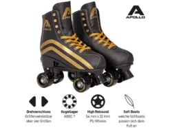 Apollo Rollschuhe »Disco Quads«, größenverstellbar, Größe 31 - 42, ab 6 Jahren