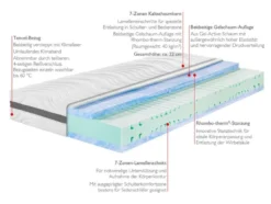 BADENIA TRENDLINE 7-Zonen-Kaltschaummatratze »BT 320 Plus Gel Active«, Schulterkomfortzone