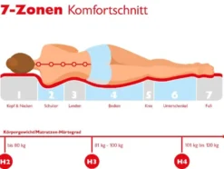 BADENIA TRENDLINE 7-Zonen-Kaltschaummatratze »BT 260«, mit Noppenauflage