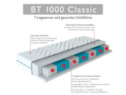 BADENIA TRENDLINE 7-Zonen-Taschenfederkern-Matratze »BT 1000 Classic«, punktelastisch