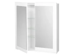 Badezimmer-Set »Basel«: Waschbeckenunterschrank & Spiegelschrank mit 6 Glas-Einlegeböden