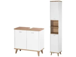 Badmöbel-Set »Corfu« (Waschbeckenunterschrank & Hochschrank)