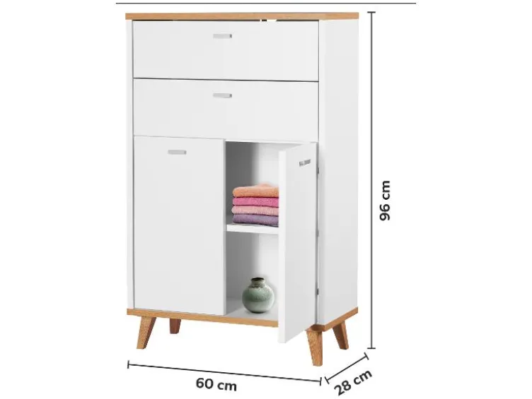 Badmöbel-Set »Corfu« (Waschbeckenunterschrank & Seitenschrank)