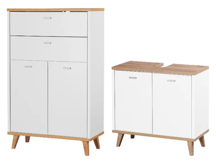 Badmöbel-Set »Corfu« (Waschbeckenunterschrank & Seitenschrank)