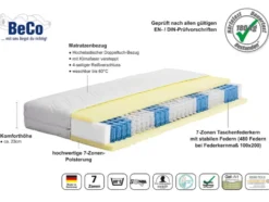 BeCo 7-Zonen Taschenfederkern-Matratze »Pro Aktiv Gloria«, XXL-Matratze