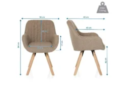 Besucherstuhl / Dining Stuhl drehbar SCANDI SOFT Stof