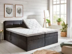 Boxspringbett »Hobart«, mit Kopfteil, Topper, Stauraum