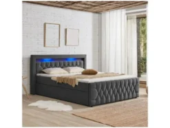 Boxspringbett Leona Samt