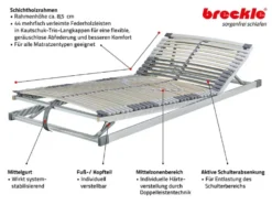Breckle 7-Zonen Luxus Lattenrost Royalflex Plus, verstellbar