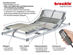 Breckle 7-Zonen Premium Motor-Lattenrost Royalflex, verstellbar