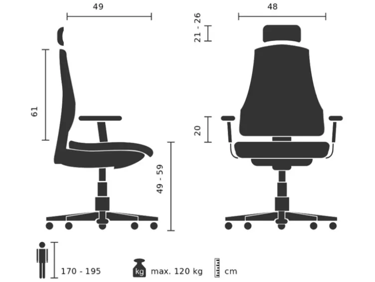 Bürostuhl / Drehstuhl BRETON »BASE«, höhenverstellbar