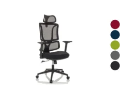 Bürostuhl / Drehstuhl ERGOMY Sitz Stoff / Rücken Netzstoff