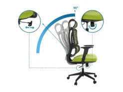 Bürostuhl / Drehstuhl ERGOMY Sitz Stoff / Rücken Netzstoff