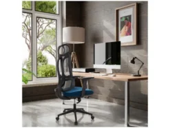 Bürostuhl / Drehstuhl ERGOMY Sitz Stoff / Rücken Netzstoff