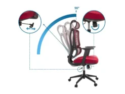 Bürostuhl / Drehstuhl ERGOMY Sitz Stoff / Rücken Netzstoff