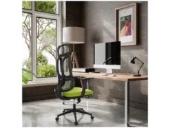 Bürostuhl / Drehstuhl ERGOMY Sitz Stoff / Rücken Netzstoff