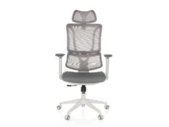 Bürostuhl / Drehstuhl ERGOMY W Sitz Stoff / Rücken Netzstoff Grau