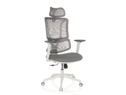 Bürostuhl / Drehstuhl ERGOMY W Sitz Stoff / Rücken Netzstoff Grau