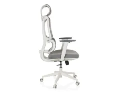 Bürostuhl / Drehstuhl ERGOMY W Sitz Stoff / Rücken Netzstoff Grau