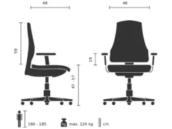 Bürostuhl / Drehstuhl »HALIFAX«, höhenverstellbar, schwarz