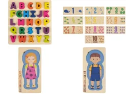 Buchstaben-Steckspiel / Zahlen-Puzzle / Körper-Puzzle