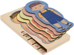 Buchstaben-Steckspiel / Zahlen-Puzzle / Körper-Puzzle