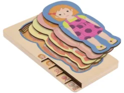 Buchstaben-Steckspiel / Zahlen-Puzzle / Körper-Puzzle