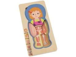 Buchstaben-Steckspiel / Zahlen-Puzzle / Körper-Puzzle