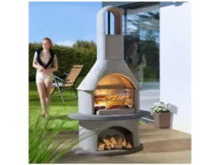 buschbeck Grillkamin »Alicante«, Garten, 3-fach verstellbare Grillhöhe, Quarzstruktur