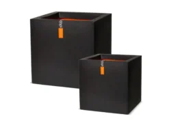 Capi Europe Blumentopf »Smooth«, quadratisch, schwarz, 30x30 cm oder 40x40 cm