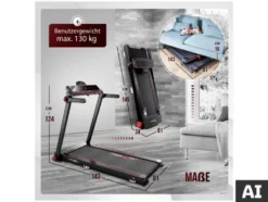 Christopeit Sport Laufband »TM 750S«, 16 Trainingsprogramme, 900 Watt, mit Transportrollen