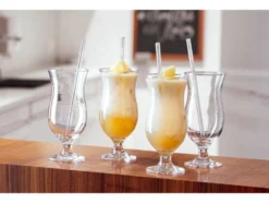 Cocktailgläser und Glastrinkhalme »TAVOLINO«, 8-teilig