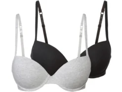 Damen Bügel-BHs, 2 Stück, gepaddete Cups