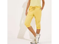 Damen Caprihose, normale Leibhöhe, mit Baumwolle