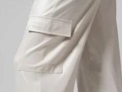 Damen Cargohose mit Satin-Effekt, beige