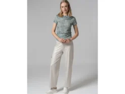 Damen Cargohose mit Satin-Effekt, beige
