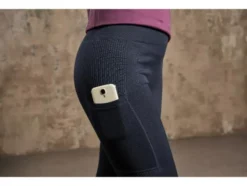 Damen Funktionstights, seamless, mit Tasche am Bein