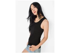 Damen Gerippte Tops, 2 Stück