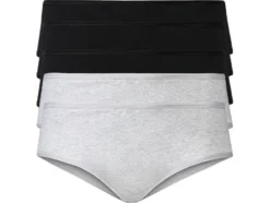 Damen Hipster, 5 Stück, mit hohem Baumwollanteil