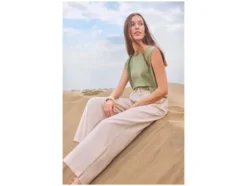 Damen Hose mit Leinen