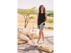 Damen Jeansshorts, hohe Leibhöhe