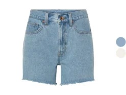 Damen Jeansshorts, hohe Leibhöhe