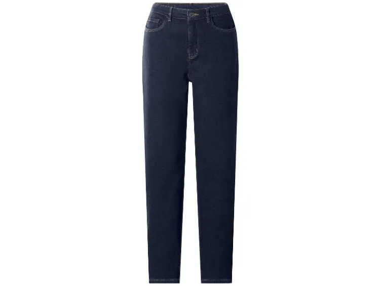 Damen Jeans, Straight Fit, hohe Leibhöhe